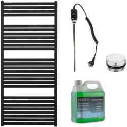 Cerano - Vincenzo fürdőszobai elektromos radiátor szett - 600W - matt fekete - 1330x600 mm - cerano - 140 059 Ft