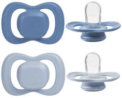 B. box Suzete din silicon 0-6m, 2 buc - albastru deschis si inchis (300308)