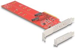 Delock PCI Express x8 kártya - 2 x belső NVMe M. 2 Key M 110 mm - elágazás - alacsony profilú