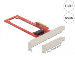 Delock PCI Express x4-kártya - 1 x EDSFF E1. S nyílás - alacsony profilú formatényező