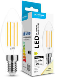 Modee LED Izzó Filament Gyertya C35 5, 9W E14 360° 4000K (806 lumen) dimm. ERP (ML-CF4000K5-9WE14D)