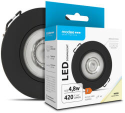 Modee LED Mélysugárzó Kerek 4, 8W 4000K IP20 D80xH32mm ROT (420 lumen) fekete ERP (ML-DL4000K4-8WR-BN) - lindlight