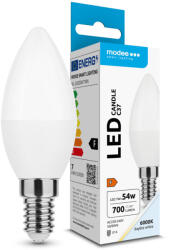 Modee Lighting LED Izzó Gyertya (Candle) 7W E14 360° 6000K (700 lumen) ERP (ML-C6000K7WN)