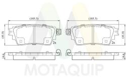 MOTAQUIP set placute frana, frana disc MOTAQUIP LVXL2016 (LVXL2016)