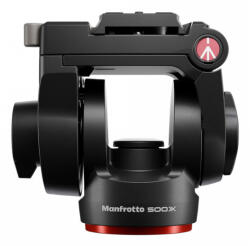 Manfrotto 500X Fluid Head fotóállvány fej Fekete Alumínium, Technopolimer 1/4, 3/8" Folyadék (MVH500XAH)
