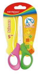 Keyroad Olló 13 cm tompa fejű Start zöld rózsaszín (KEYROAD_38442) (KEYROAD_38442)