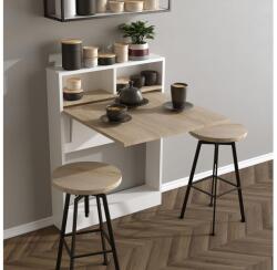 ASIR GROUP Masă pliabilă BRACKED 96x70 cm alb/maro (AS0866) Masa de cafea