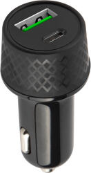 Forever Forever autós töltő 1xUSB 2, 4A + 1xUSB-C PD 45W LA-04 fekete