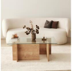 ASIR GROUP Măsuță de cafea ESCAPE 40x105 cm maro/transparent (AS1577) Masa de cafea