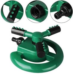 Teno Teno® forgó öntözőfej, 3 kar, 12 szórófej, 360 fok, 2 használati mód, csatlakozó tartozékok, multifunkcionális, zöld (TENO2202)