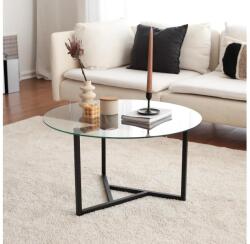 ASIR GROUP Măsuță de cafea TRIO 42x75 cm transparentă/neagră (AS0706) Masa de cafea