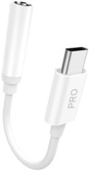 Dudao audio adapter fejhallgató adapter USB Type C-ről 3.5 mm-es mini jack csatlakozóra fehér (L16CPro white)
