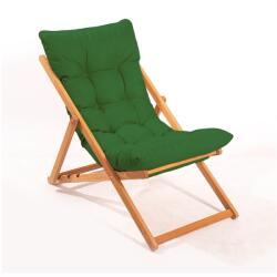Asir Șezlong de grădină verde/fag (AS2204)
