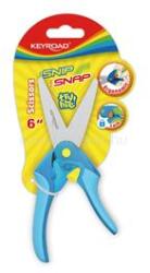 Keyroad Olló 15 cm tompa fejű Snip Snap vegyes színek (KEYROAD_38445) (KEYROAD_38445)