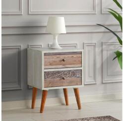 ASIR GROUP Noptieră MALMO 55x40 cm albă/maro (AS0487)