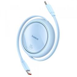 Baseus Cablu Date si Incarcare USB-C - USB-C Baseus Free2Draw Mini Retractable P10364500311-00, 100W, 1m, Albastru