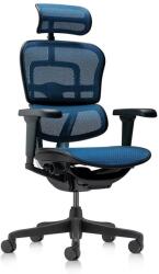 Antares Ergohuman Ultra II vezetői forgószék hálós háttámla és ülőlap fejtámla alumínium lábkereszt fekete váz, kék háló (ANKHSZ122-2)