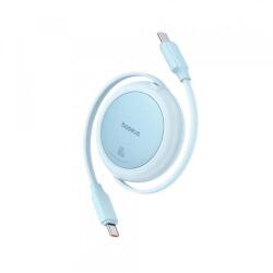 Baseus Cablu Date si Incarcare USB-C - USB-C Baseus Free2Pull Mini Retractable P10364500311-01, 60W, 1m, Albastru