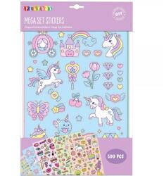 playbox PlayBox: Unikornis mintás mega matrica szett - 500db-os
