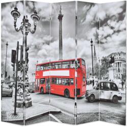 vidaXL Autobuz londonez alb-negru 200x170 cm 245875