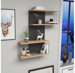 ASIR GROUP Raft de perete DESTAN 65x96x19 cm antracit/maro (AS1371) Raft
