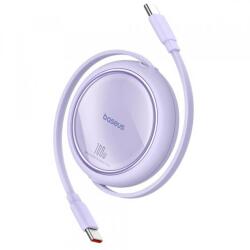 Baseus Cablu Date si Incarcare USB-C - USB-C Baseus Free2Draw Mini Retractable P10364500511-00, 100W, 1m, Mov