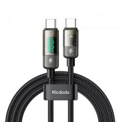 Mcdodo Cablu Date si Incarcare USB-C - USB-C McDodo CA-3610 Display Auto Power Off, 100W, 1.2m, Negru - evomag