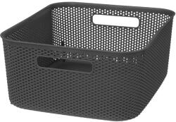 5five Simple Smart Horgolt szürke tárolódoboz, 11 liter, 34 x 28 x h14 cm (202340)