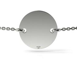 Atcom Jewelry ATCOM Egyszerű Penny Ezüst Karkötő - 10 mm