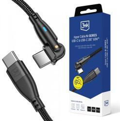 3mk Protection Cablu Date si Incarcare USB-C - USB-C 3MK Hyper N Angled, 60W, 2m, Negru - evomag