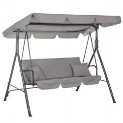 Springos Kerti hinta, 3-személyes, világosszürke, 170x110x150 cm, Luna