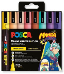 uni Marker UNI PC-5M Posca 1.8-2.5 mm set 8 culori MANGA HERO (M1644)