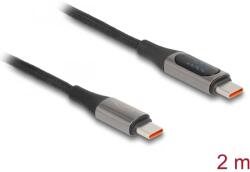 Delock USB 2.0 Type C Töltő/adat Fekete 2m 86809 (86809)