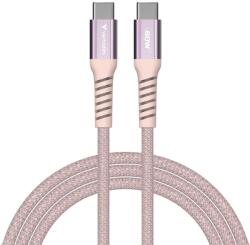 Verbatim Кабел Verbatim Sync & Charge Magnetic, от USB-C(м) към USB-C(м), 1.2m, 60W, розов (VERBATIM-31853)