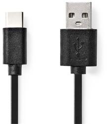 Nedis CCGL60600BK10 USB-A Apa - USB-C Apa 2.0 Adat és Töltő Kábel - Fekete 1m
