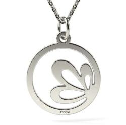 Atcom Jewelry ATCOM Ezüst Lotus Virág Medál Nyaklánc - 15 mm