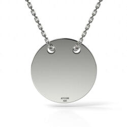  Ezüst Nyaklánc - Minimalista Kör Medál - 925-ös Ezüst
