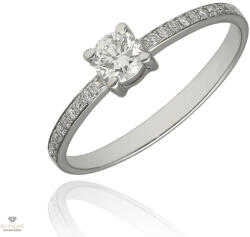 Újvilág Kollekció Fehér arany gyűrű 56-os méret - B16224