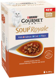 Gourmet 24x45g Gourmet Soup Royale halválogatás étrend-kiegészítő eledel macskáknak