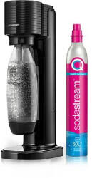 SodaStream GAIA Black fekete szódagép, házi szódakészítő 1 db CO2 palackkal és 1 literes palackkal (SS_Gaia_BK)