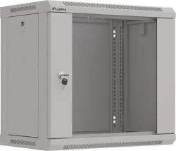 Lanberg 19" fali rack szekrény 9U/540X350 üvegajtó, lapraszerelt, szürke (WF03-5309-10S) (WF03-5309-10S)