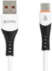 Accura USB-A apa - USB-C apa 2.0 Adat és töltő kábel - Fehér (1m) (ACC2285) (ACC2285)