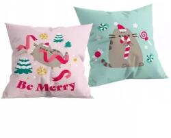 Halantex Pusheen: Karácsonyi díszpárna - 40 x 40 cm, kétoldalú PUS-3587C