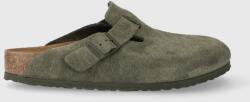 Birkenstock papucs velúrból - zöld Férfi 42