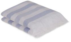 Hobby Home® Set 2 prosoape de plaja cu franjuri, bumbac 100%, 70X140 cm, Stripe Bleu Prosop