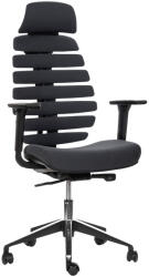 Mercury irodai szék FISH BONES PDH fekete műanyag, 26-90-19 sötétszürke, 3D karfák, ergonomikus, napi 8 órás használat