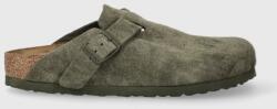 Birkenstock papucs velúrból Boston - zöld Női 39 - answear - 63 990 Ft