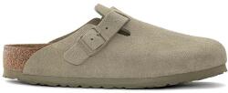 Birkenstock papucs velúrból Boston - zöld Női 43