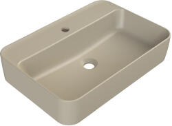 CeraStyle HERA - PULTRA ültethető - Top Counter - porcelán mosdó - MATT BÉZS - 60 x 42 cm (OC017H71U07) - globalvivamarket