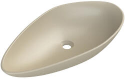 CeraStyle OLIVE - PULTRA ültethető - Top Counter - porcelán mosdó - MATT BÉZS - 60 x 35 cm (OC051H51W07)